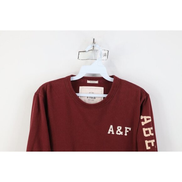 Vtg 90s Y2K Abercrombie & Fitch Mens M Muscle Ribbed Knit Long Sleeve T-Shirt - Picture 2 of 14